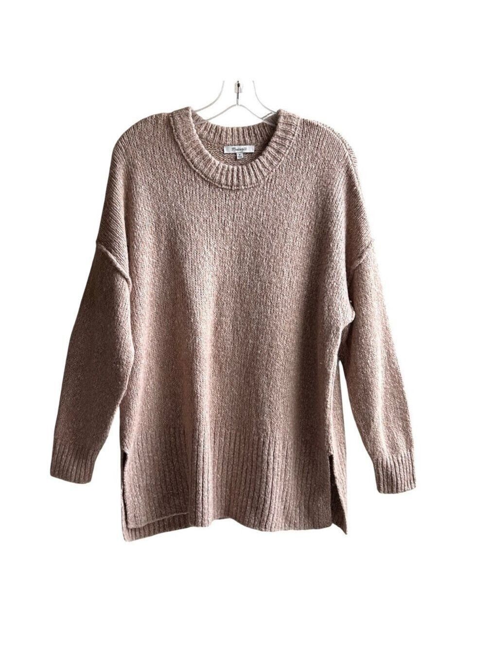 MADEWELL Loose Fit Alpaca Cotton Blend Crew Neck Sweater M